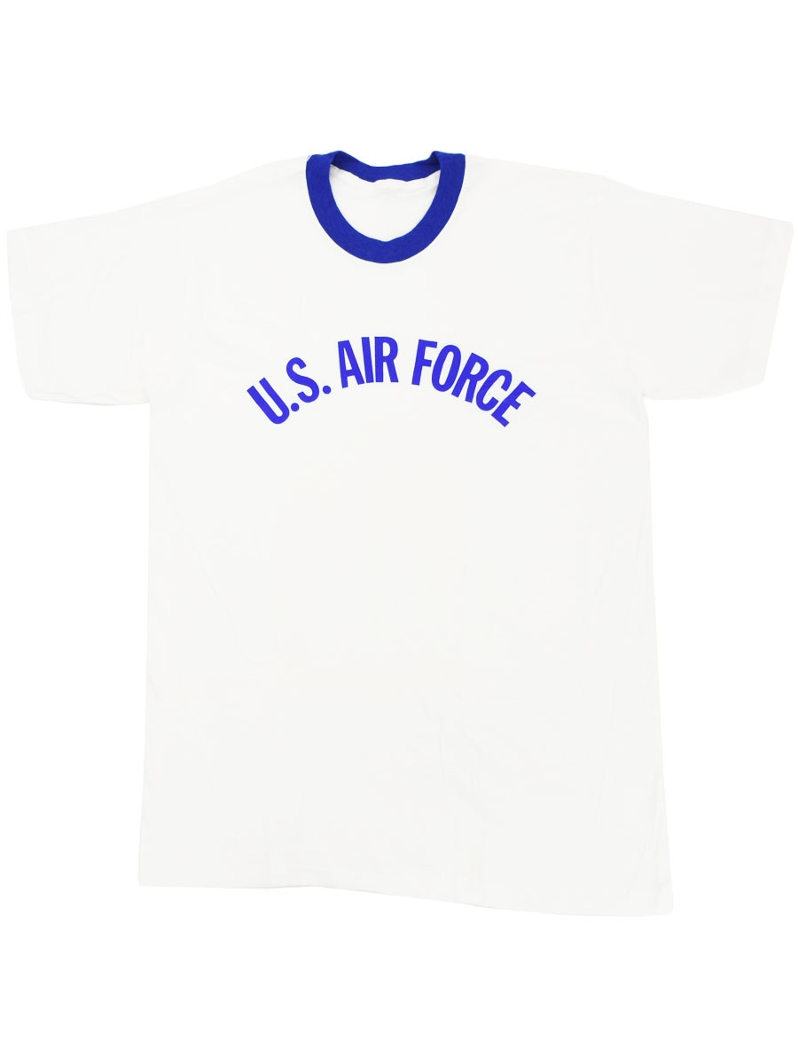 70's～ ''U.S. AIR FORCE'' 染み込みプリント Tシャツ 実寸(L位