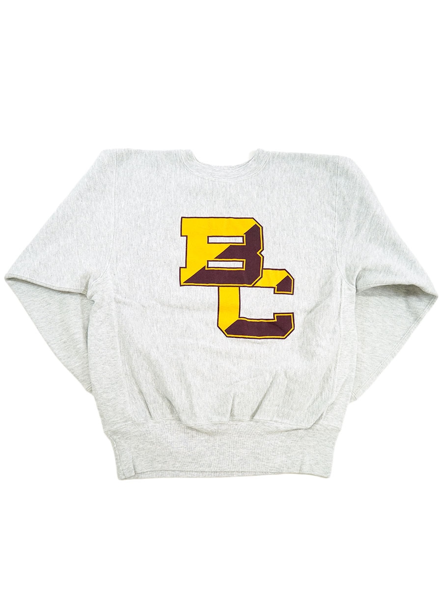 90's 刺繍タグ チャンピオンRW ''BOSTON COLLEGE'' 両面プリント 表記(L) USA製