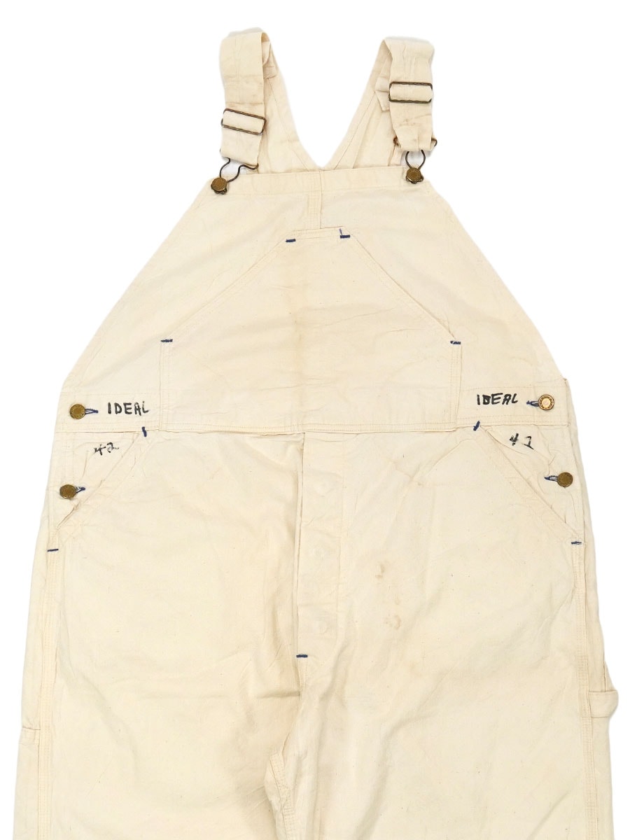 最終値下げ‼️sears山ポケ生成り　40×30◎vintageオーバーオール 最終値下げ‼️sears山ポケ生成り 40×30◎vintageオーバーオール