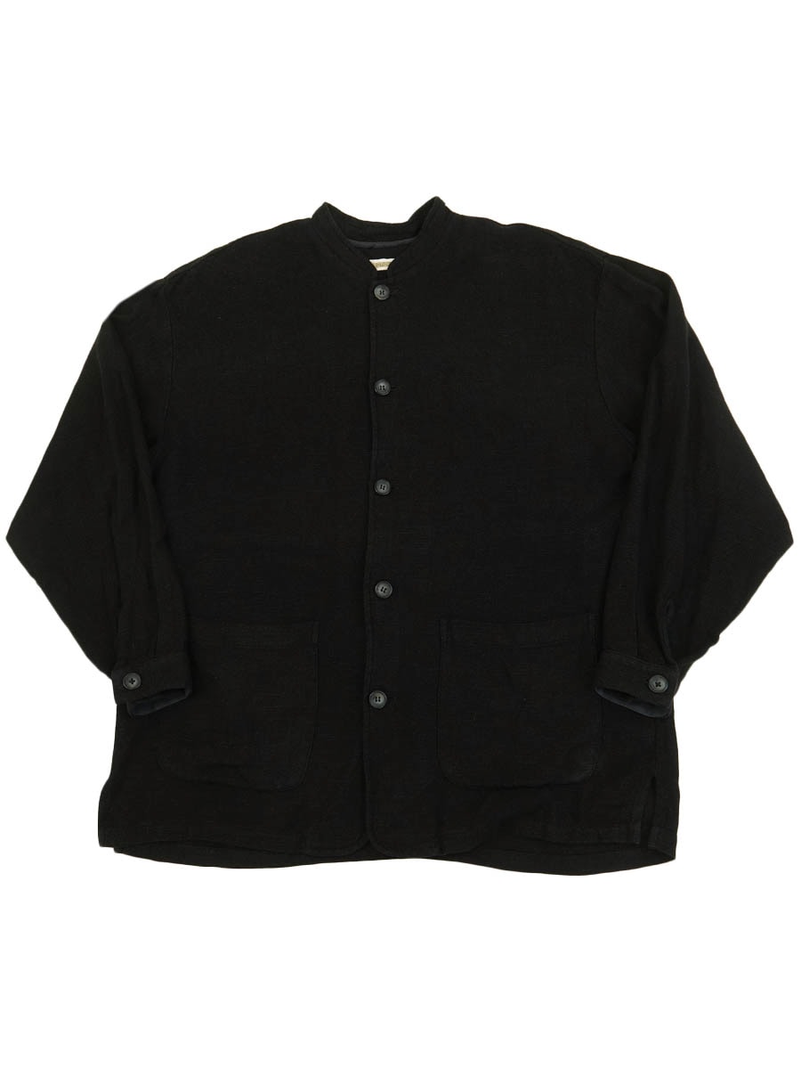 90's DERECTION MEN ノーカラージャケット ブラック 表記(L)