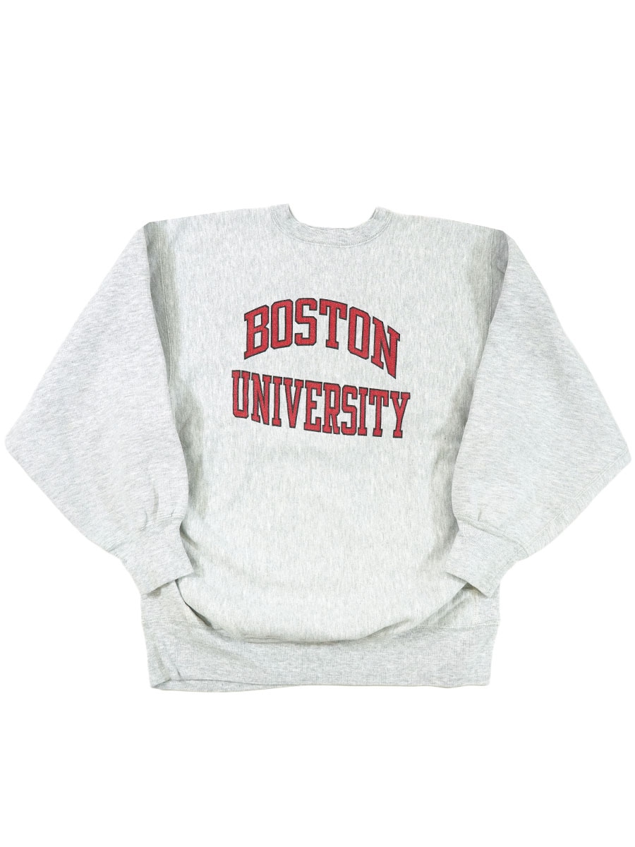 80's プリントタグ チャンピオンRW ''BOSTON UNIVERSITY'' 染み込み 表記(XXL)
