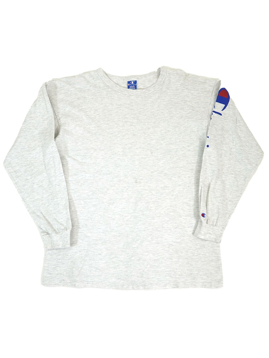 90's 青刺繍タグ チャンピオン スクリプトロゴ ロングスリーブT