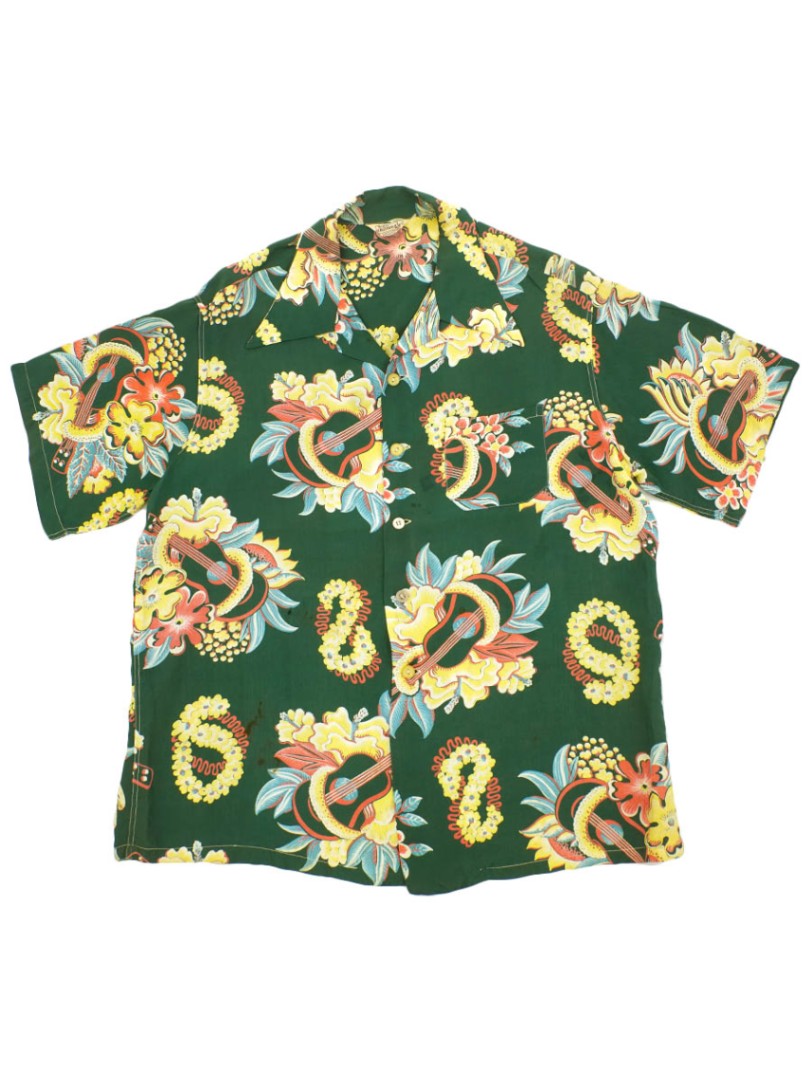 50's CALIFORNIA マッキントッシュ メニュー柄 ハワイアンシャツ 50's CALIFORNIA マッキントッシュ メニュー柄 ハワイアンシャツ