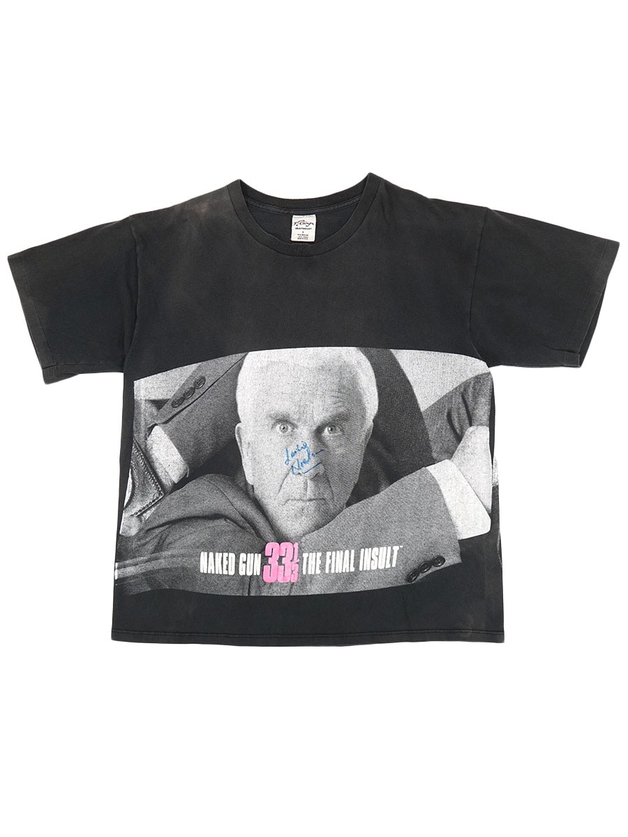 90's FL Robinson ''Naked Gun 33 1/3: The Final Insult'' 両面大判プリント ムービーTシャツ ブラック 表記(L) USA製