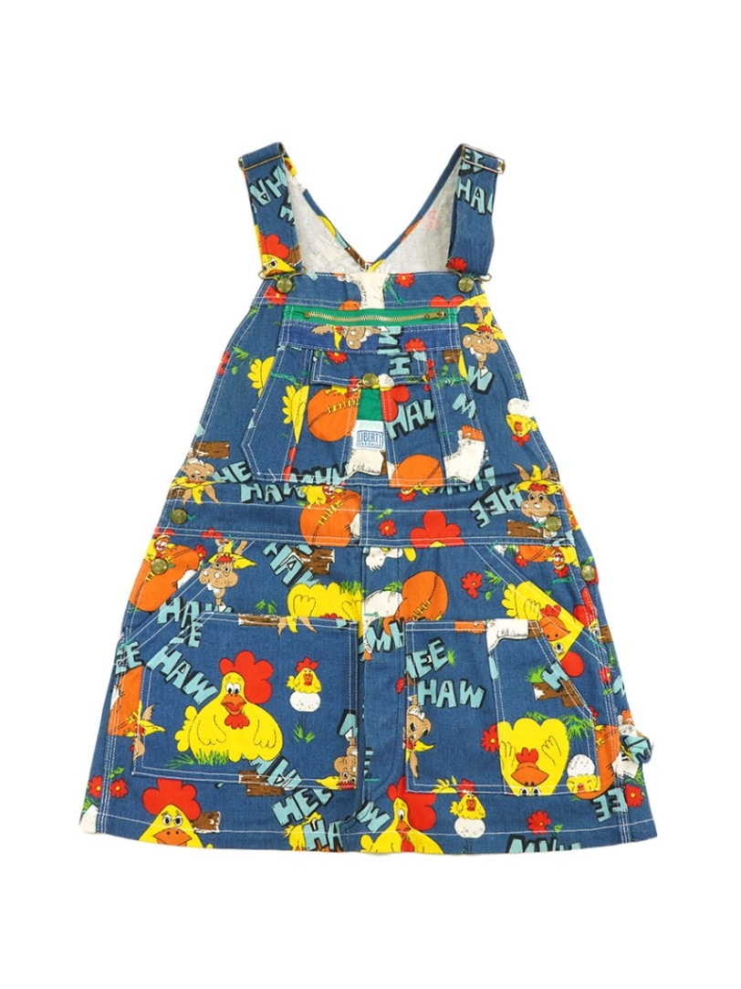 70's LIBERTY オールオーバープリント ジャンパースカート