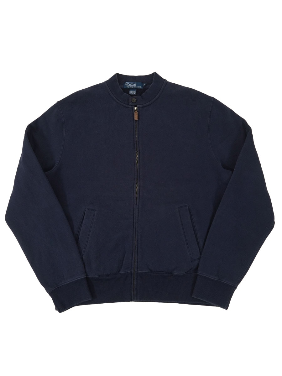 ラルフローレン チンスト付き フルジップ コットンジャケット 褪せネイビー 表記(M)