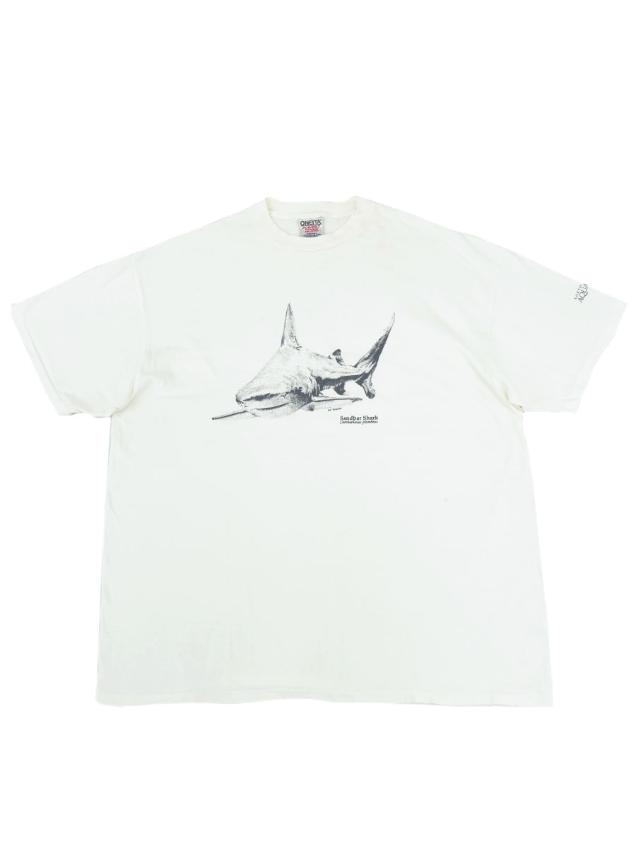 90's ONEITA ノースカロライナ水族館 ''Sandbar Shark'' Tシャツ 表記(XXL) USA製