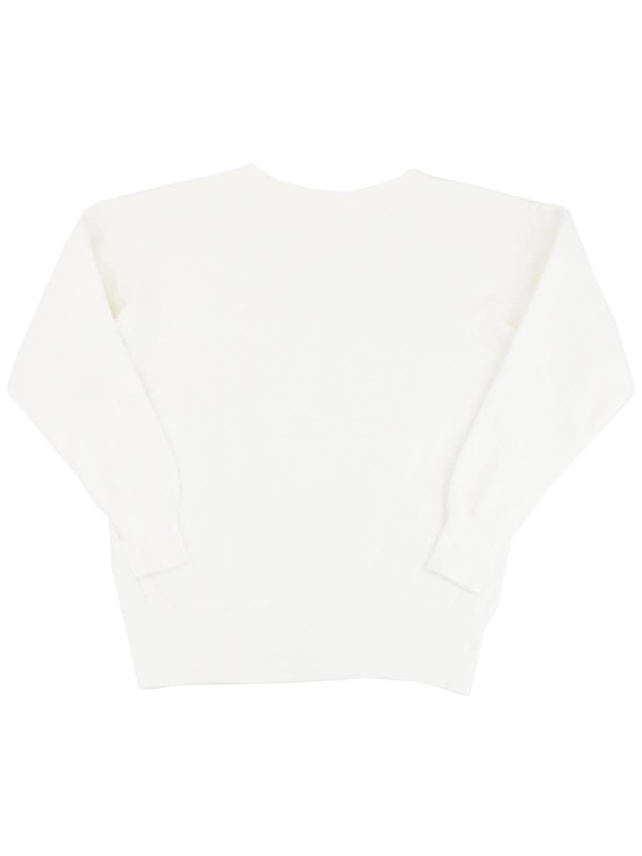 50's～ 前V セットインスリーブ スウェット 無地ホワイト 実寸(M位