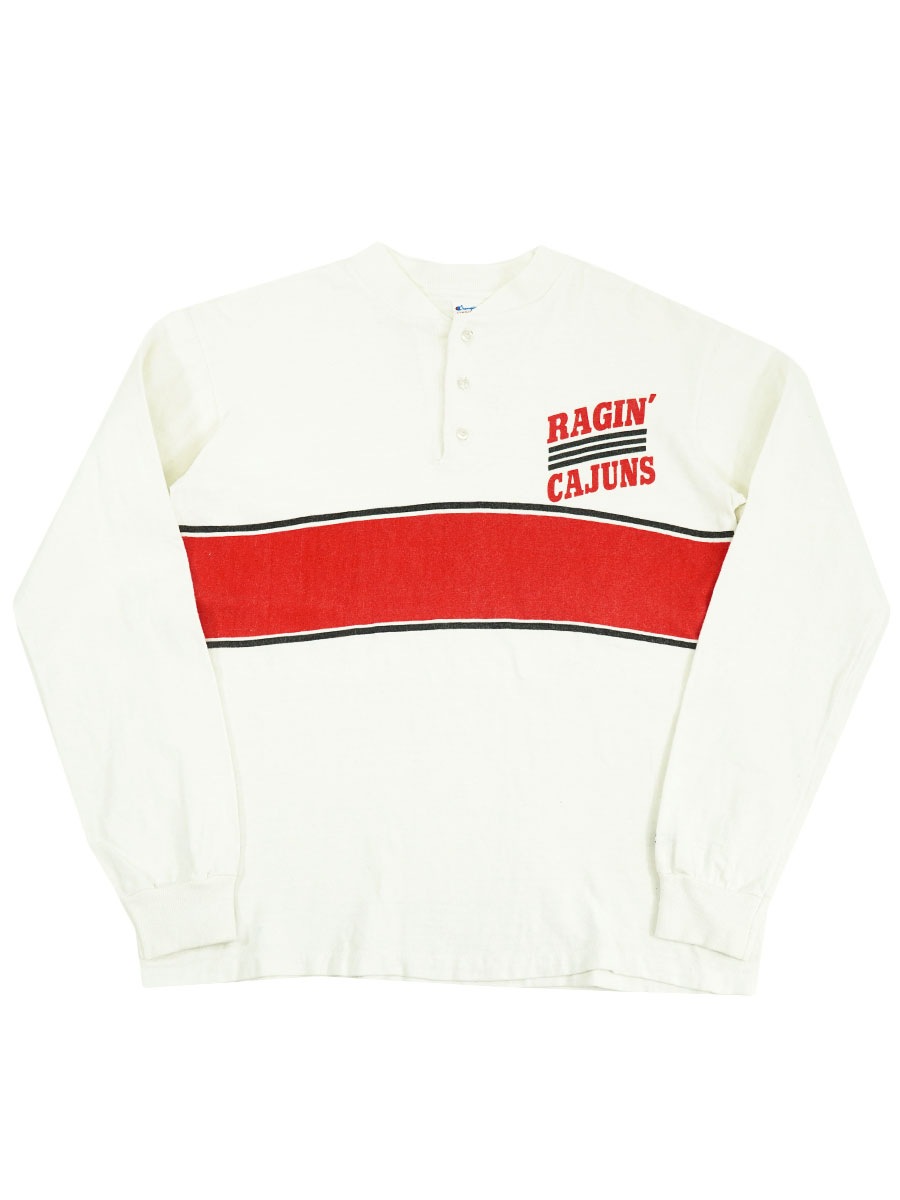 80's トリコタグ チャンピオン ヘンリーネックTシャツ ''RAGIN' CAJUNS