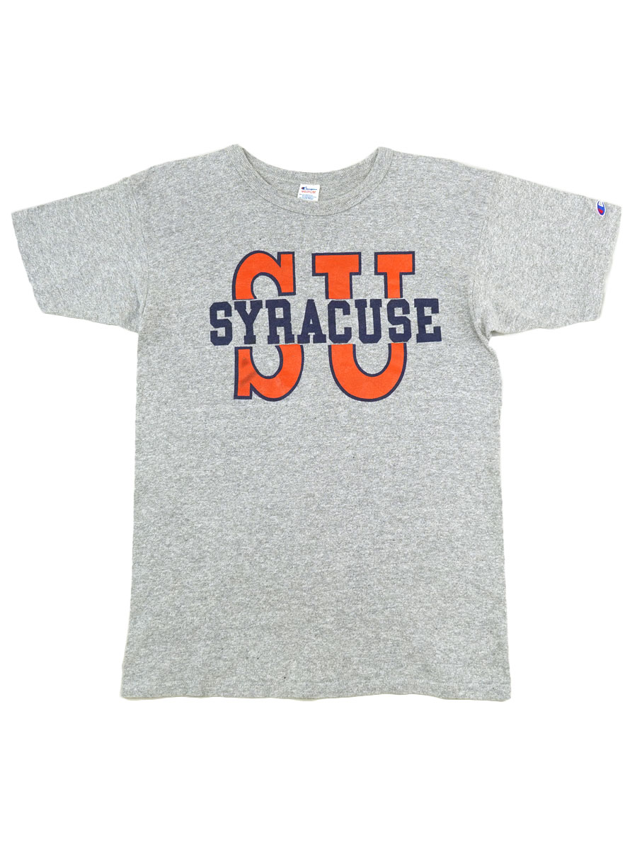 80's トリコタグ チャンピオン ''SYRACUSE'' 霜降りTシャツ 表記(M)