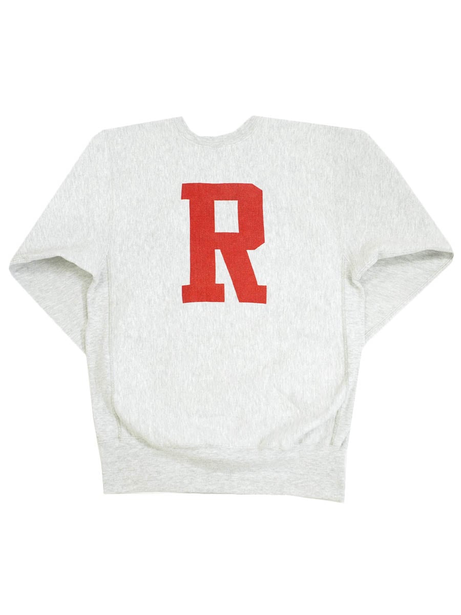 80's プリントタグ チャンピオンRW ''RUTGERS ATHLETIC DEPT.'' 両面染み込み！ 表記(XXL)