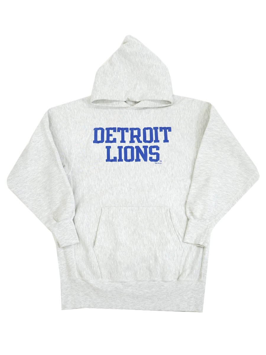 90's 刺繍タグ チャンピオンRWパーカ ''DETROIT LIONS'' 表記(XXL) USA製