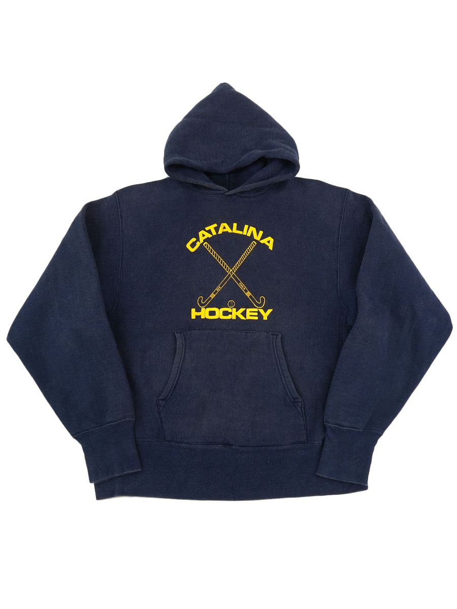 80's プリントタグ チャンピオンRWパーカ ''CATALINA HOCKEY'' 表記(M) 旧ハトメ