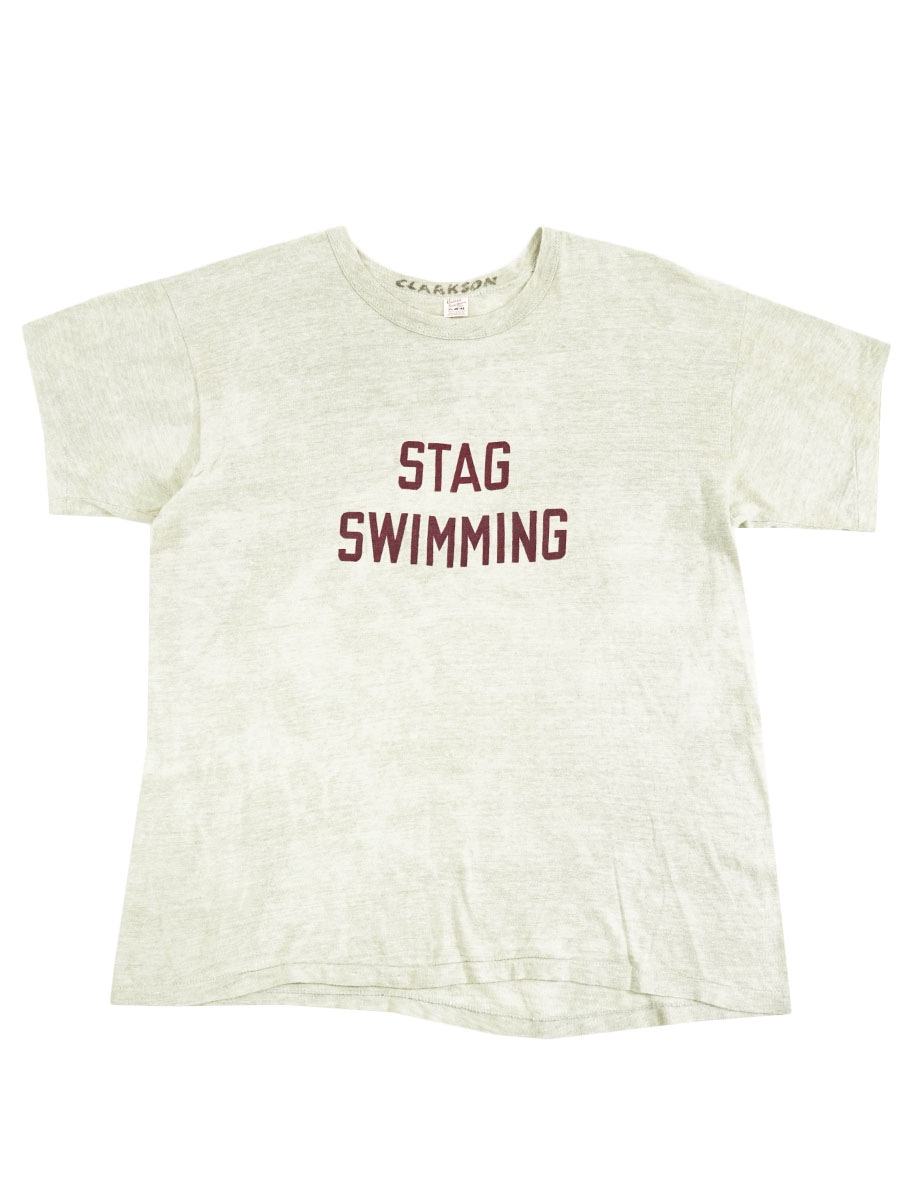60's RUSSELL SOUTHERN ''STAG SWIMMING'' バインダーネック Tシャツ 表記(XL)