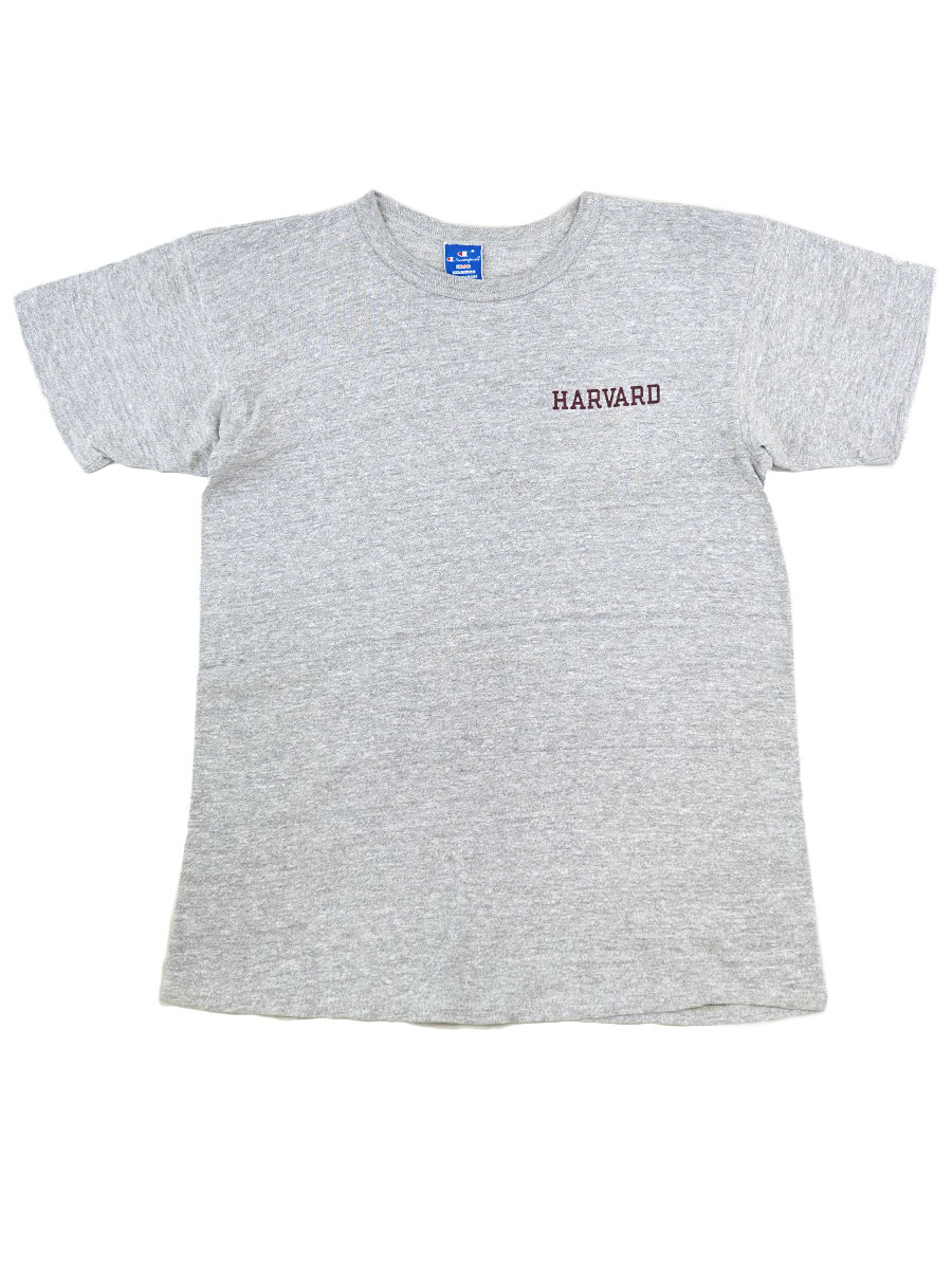 90's チャンピオン ''HARVARD'' 染み込み 霜降りTシャツ 表記(L