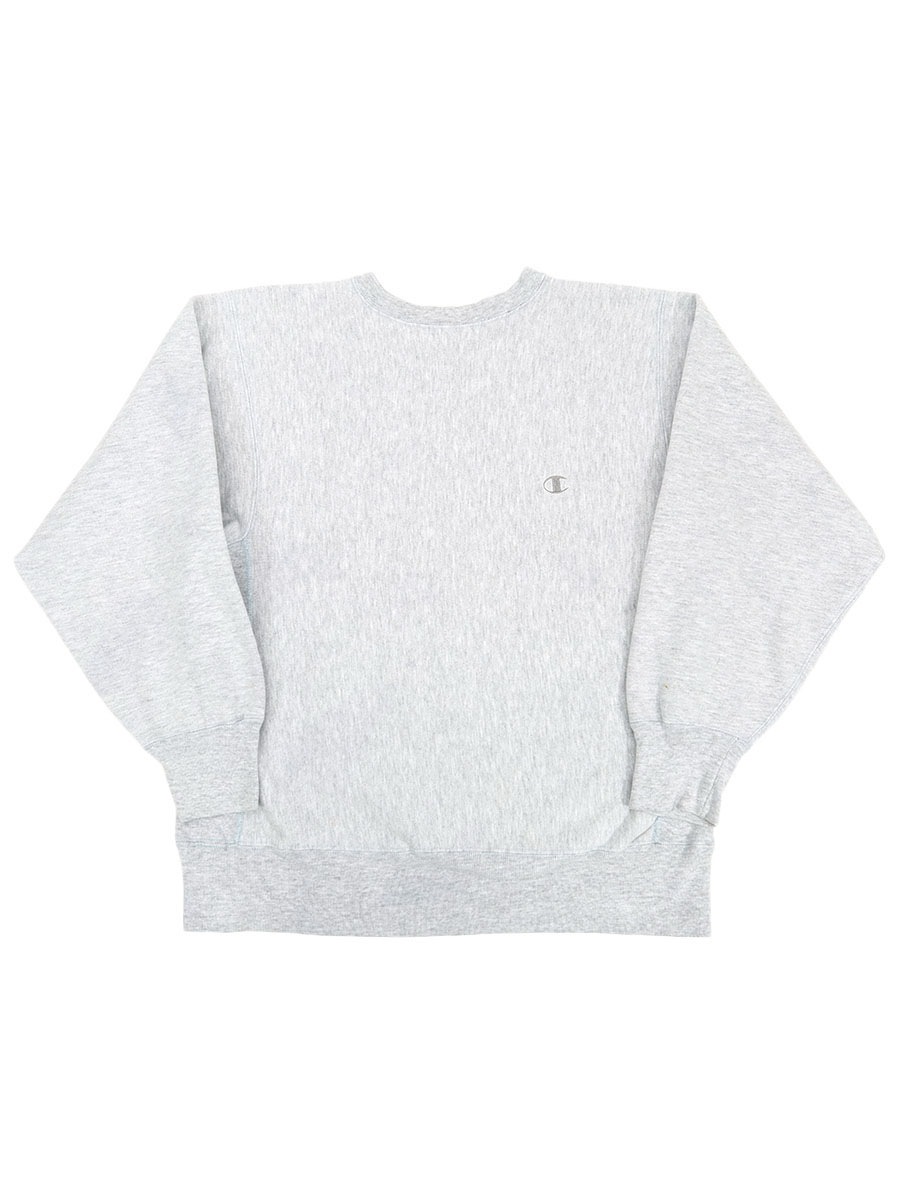 80's プリントタグ チャンピオンRW 無地 表記(XL) デカ目 ブルー