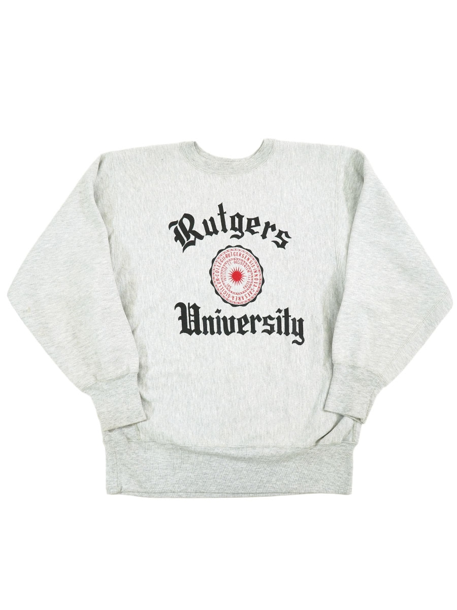 90's 刺繍タグ チャンピオンRW ''Rutgers University'' 3段プリント 表記(XL) USA製