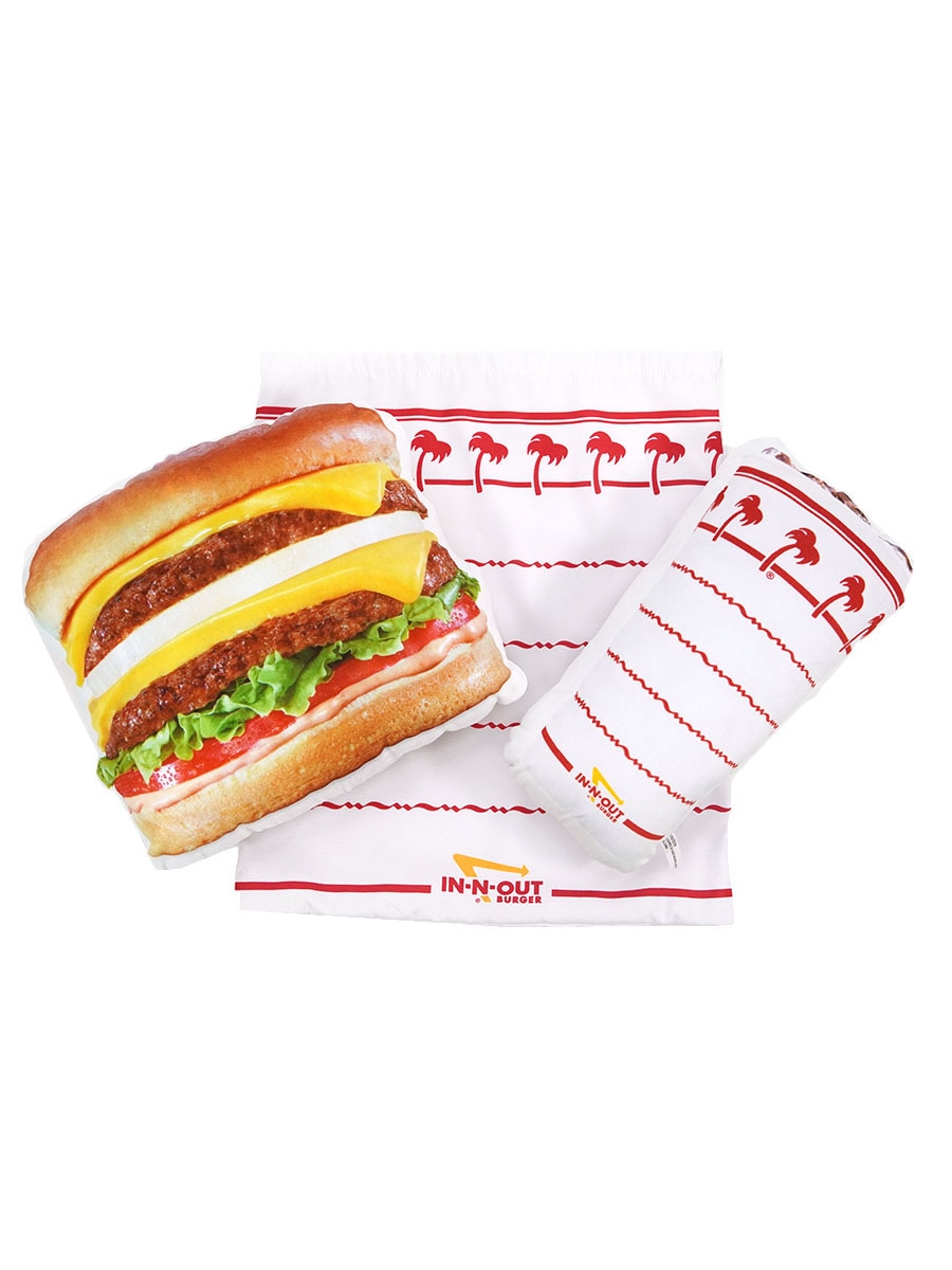 IN-N-OUT BURGER バーガー＆ドリンク 巾着入り ピローセット