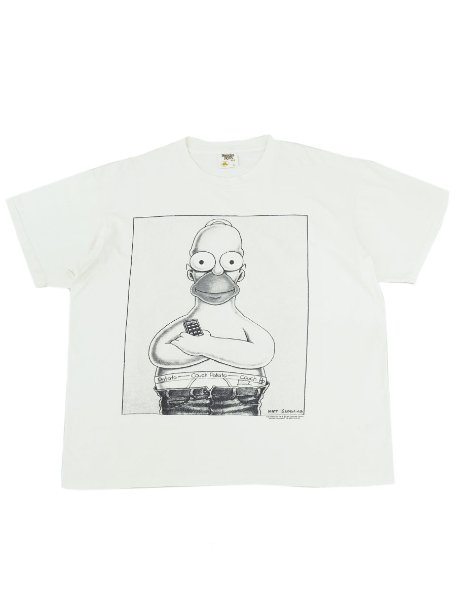 90's TENNESSEE RIVER ホーマー・シンプソン ''Couch Potato'' Tシャツ 表記(XL) USA製