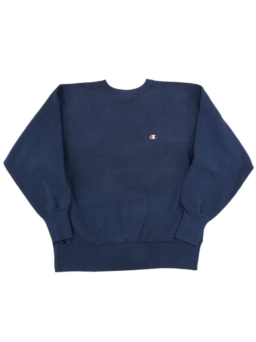 90's 刺繍タグ チャンピオンRW 無地ネイビー 表記(L) USA製