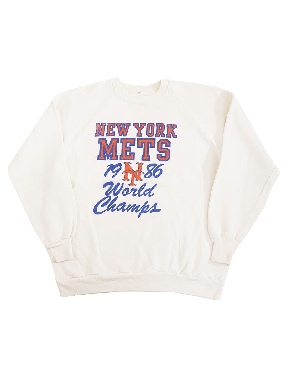 80's ''NEW YORK METS 1986 World Champs'' ラグランスウェット 表記(XL) USA製