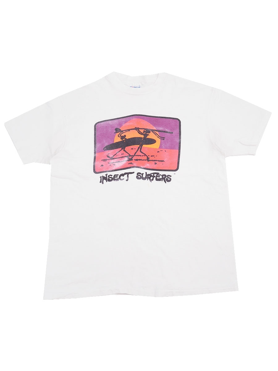 90's Hanes ''INSECT SURFERS'' プリントTシャツ ホワイト 表記(XL) USA製