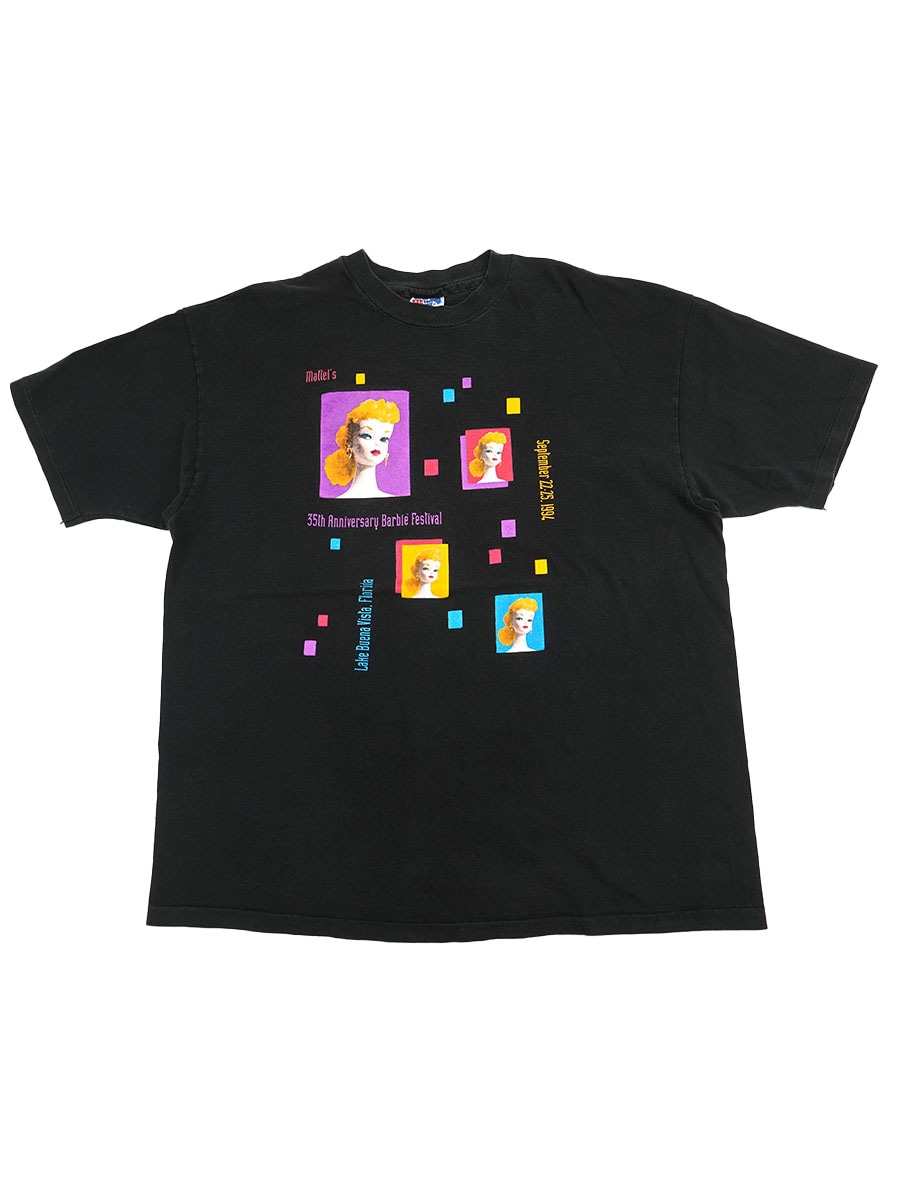 90's Hanes ''35th Anniversary Barbie Festival'' プリントTシャツ ブラック 表記(XL) USA製