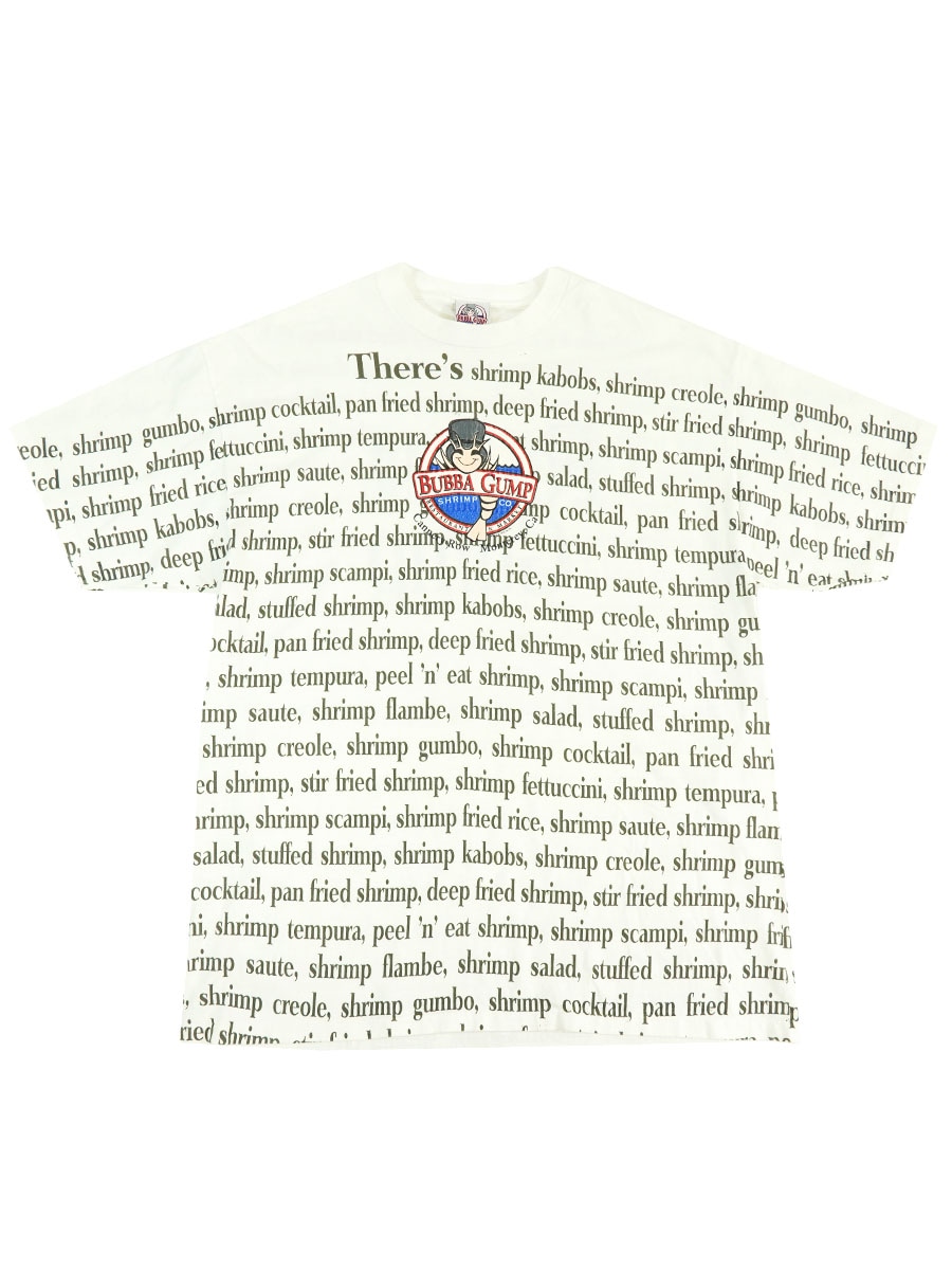 90's BUBBA GUMP ''Forrest Gump'' Tシャツ 表記(XXL)