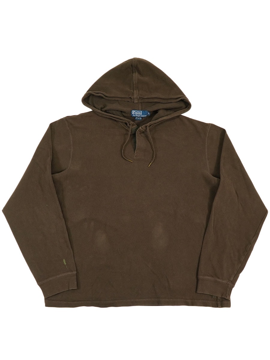ラルフローレン 100%コットン カットソーフーディ ブラウン 表記(L)