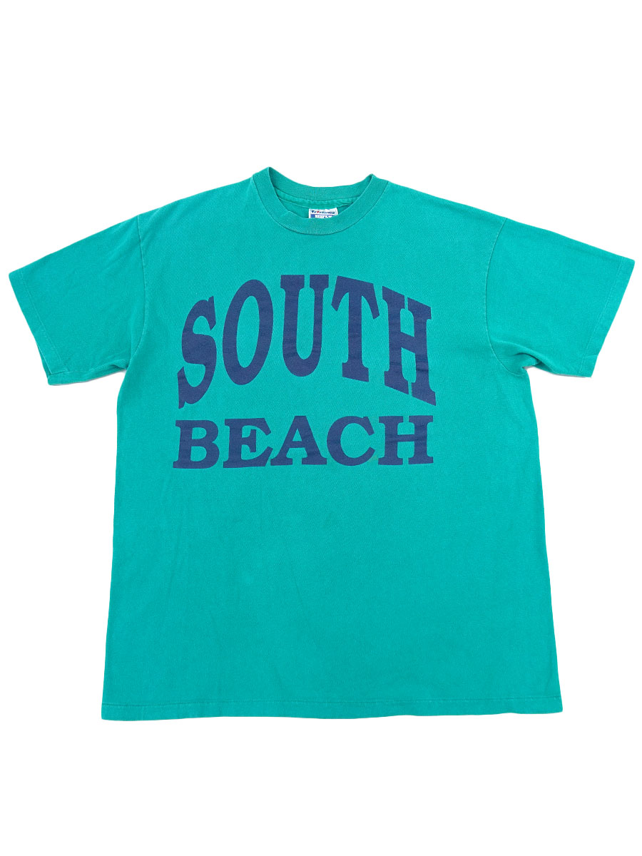80's～ Hanes ''SOUTH BEACH'' Tシャツ 表記(XL) USA製