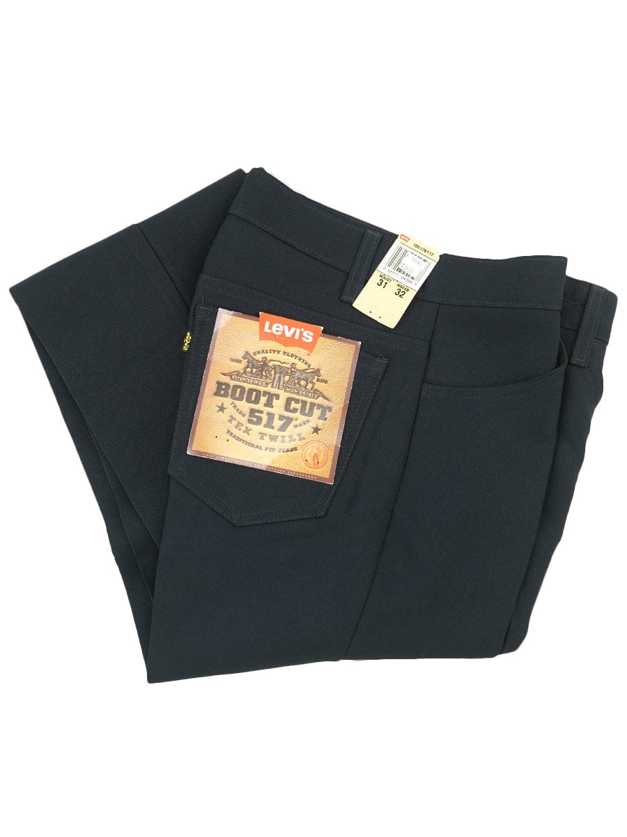 90's Levi's 517 ポリパンツ ダークネイビー 表記(31x32) GUATEMALA製 DEAD