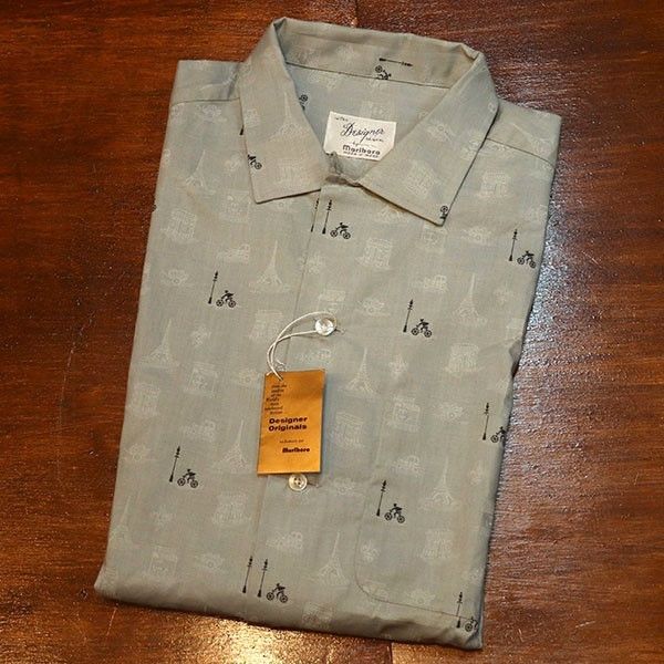 1960s DEAD STOCK S/S COTTON SHIRT, Size Ｌ