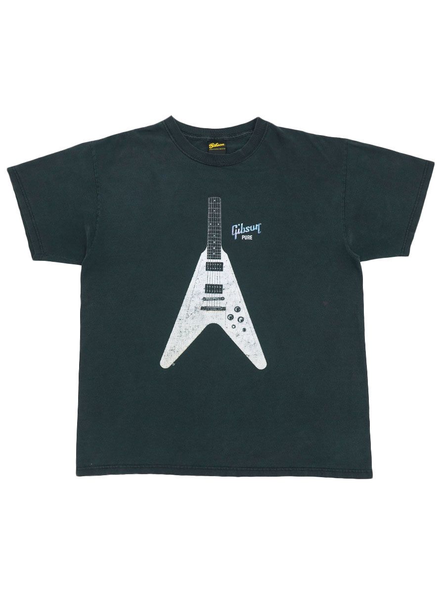 00's Gibson ''DON'T BE SHY'' 両面フォトプリントTシャツ ブラック 表記(L)