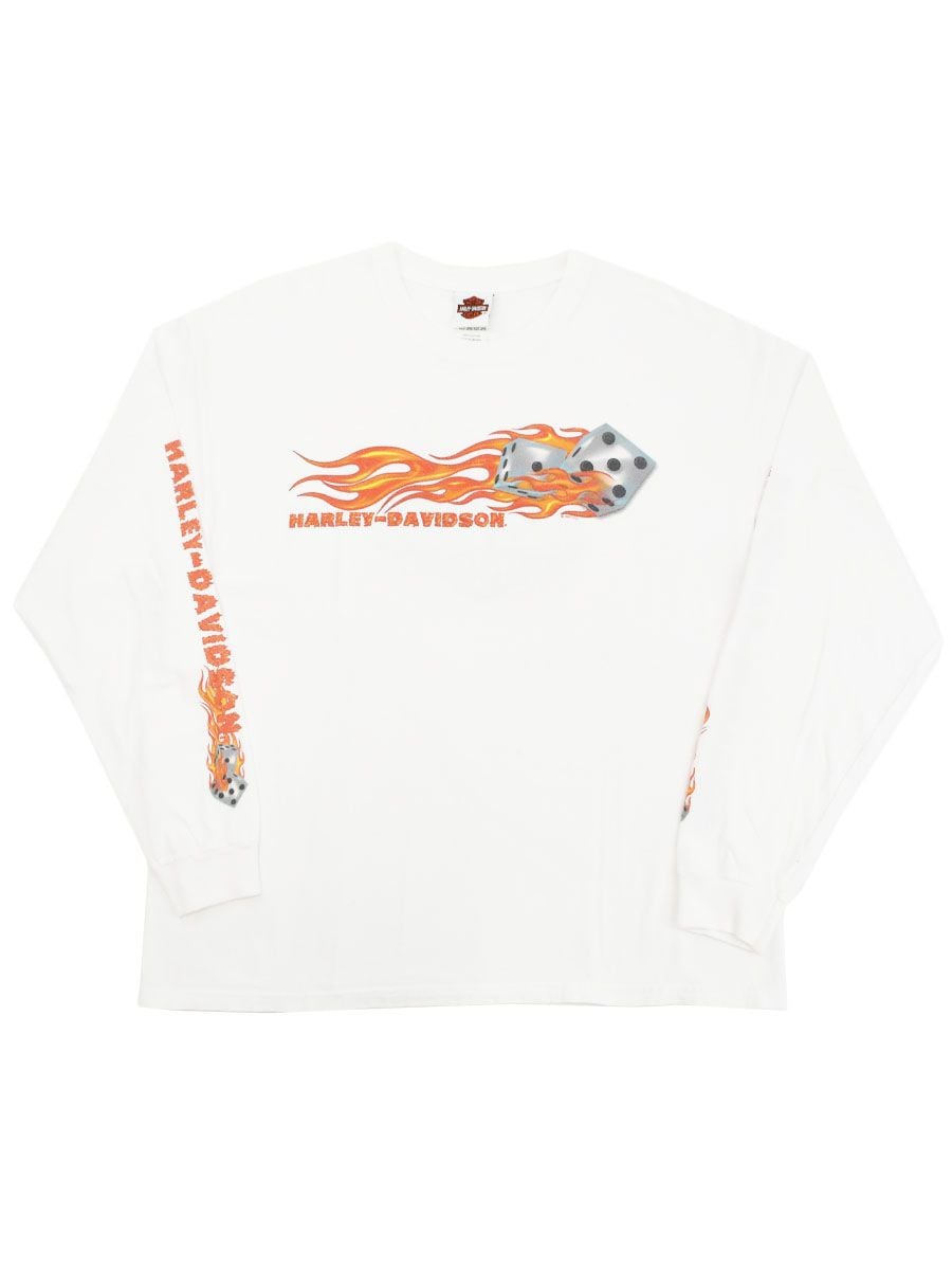 00's HARLEY-DAVISON ''SKIP FORDYCE'' 両面袖プリント ロングスリーブ