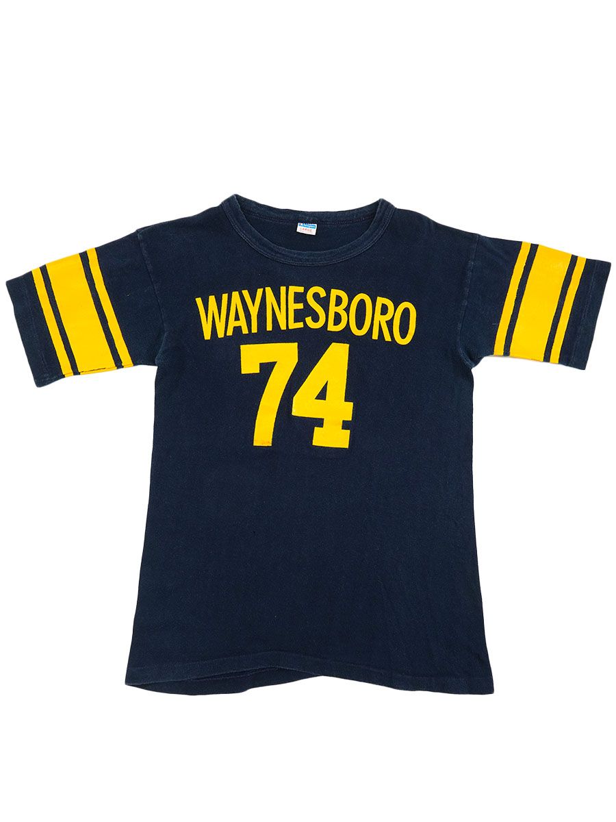 70's バータグ チャンピオン ''WAYNESBORO'' フットボールTシャツ 表記(L)