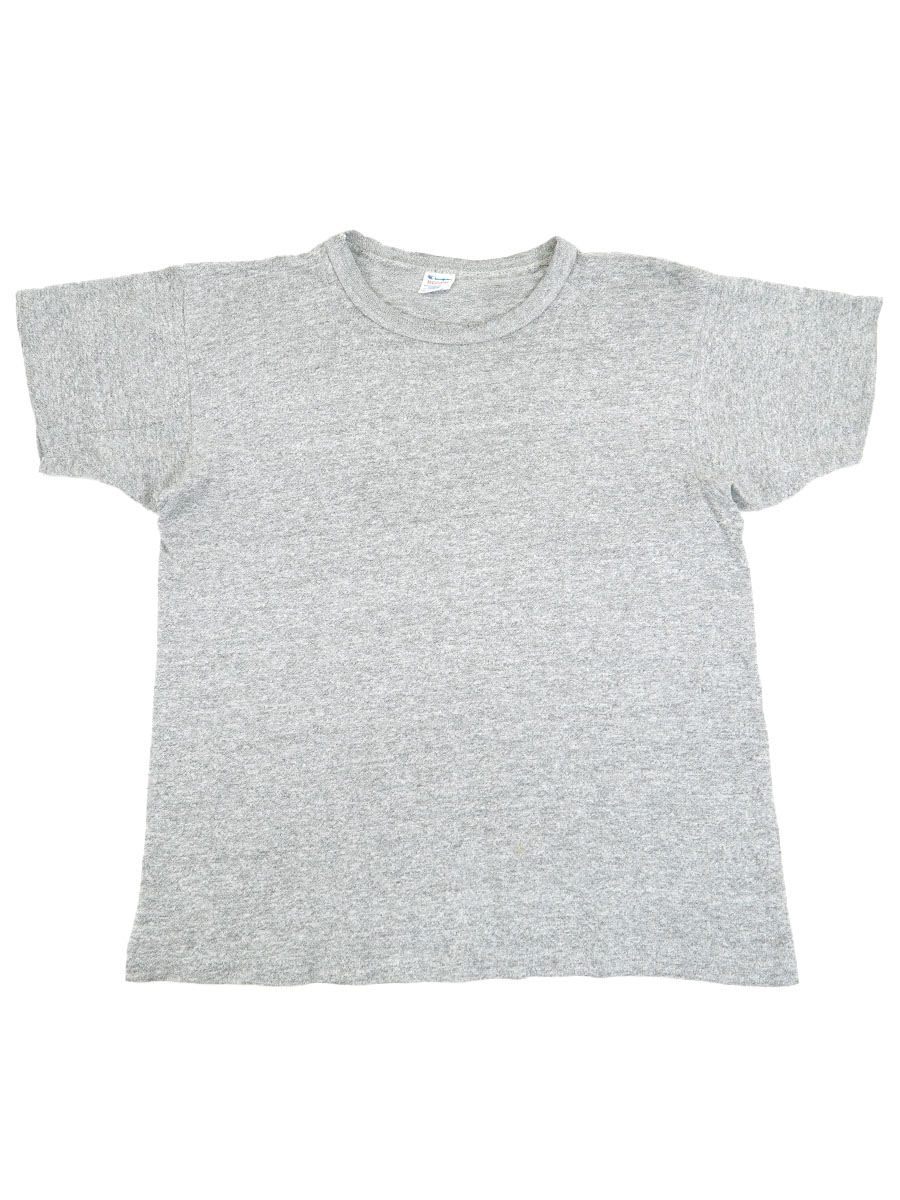 80's トリコタグ チャンピオン 無地 霜降りTシャツ 表記(M)