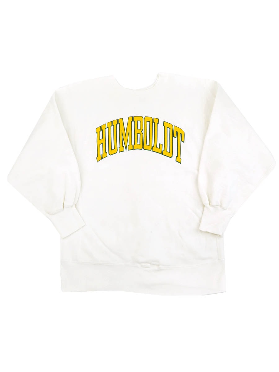 80's プリントタグ チャンピオンRW ''HUMBOLDT'' 白 表記(XL)