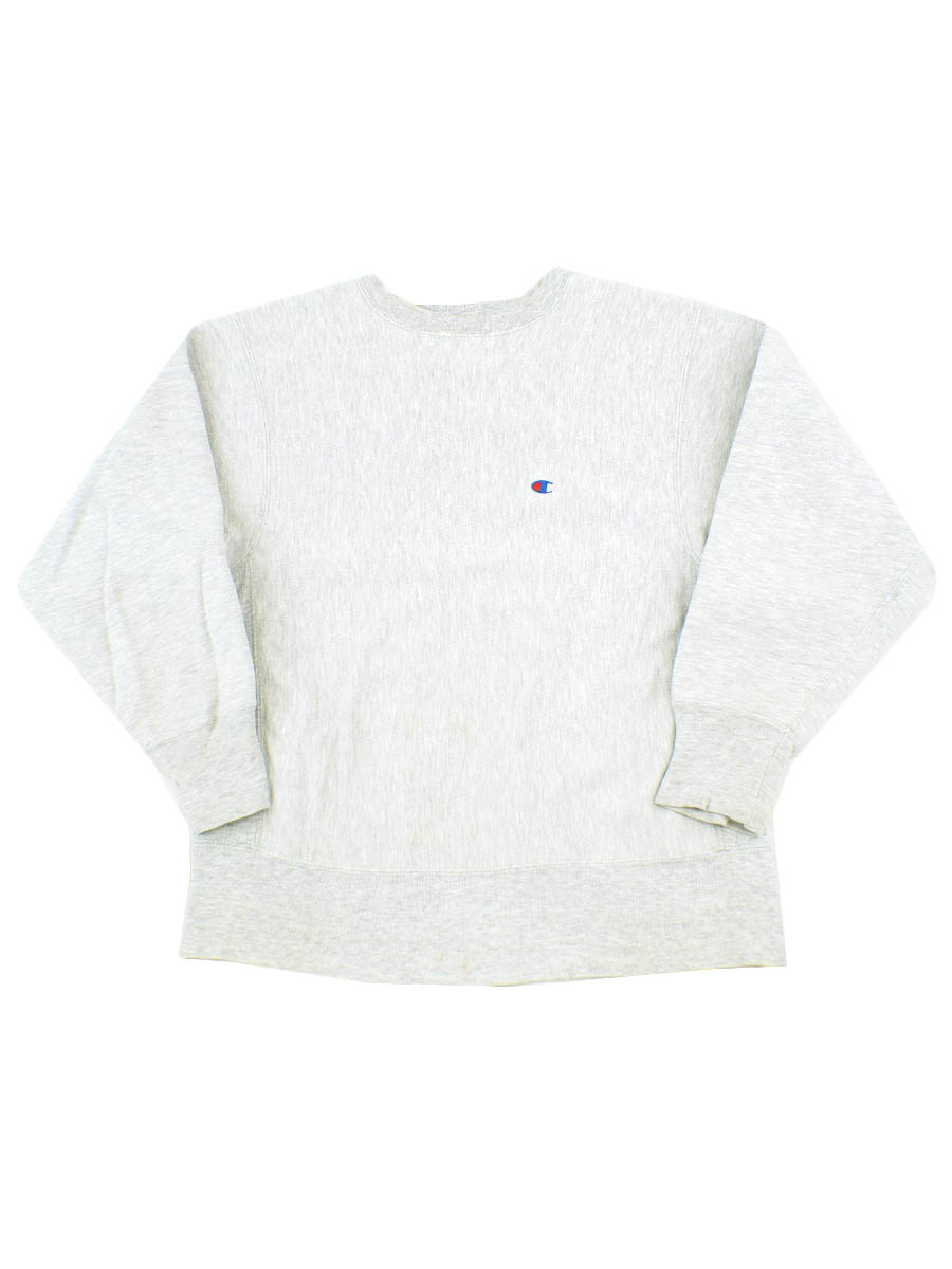 80's プリントタグ チャンピオンRW 無地 グレー 表記(L)