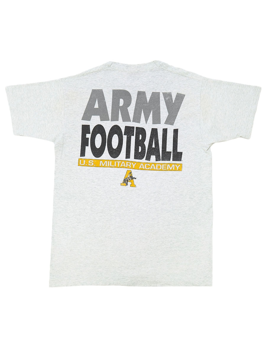 90's FRUIT OF THE LOOM ''ARMY FOOTBALL USMA'' 両面プリント 霜降りTシャツ 表記(L) USA製