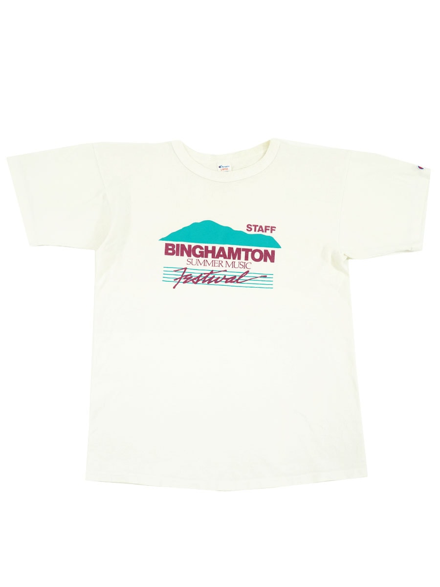 80's トリコタグ チャンピオン ''BINGHAMTON SUMMER MUSIC'' Tシャツ 表記(L)