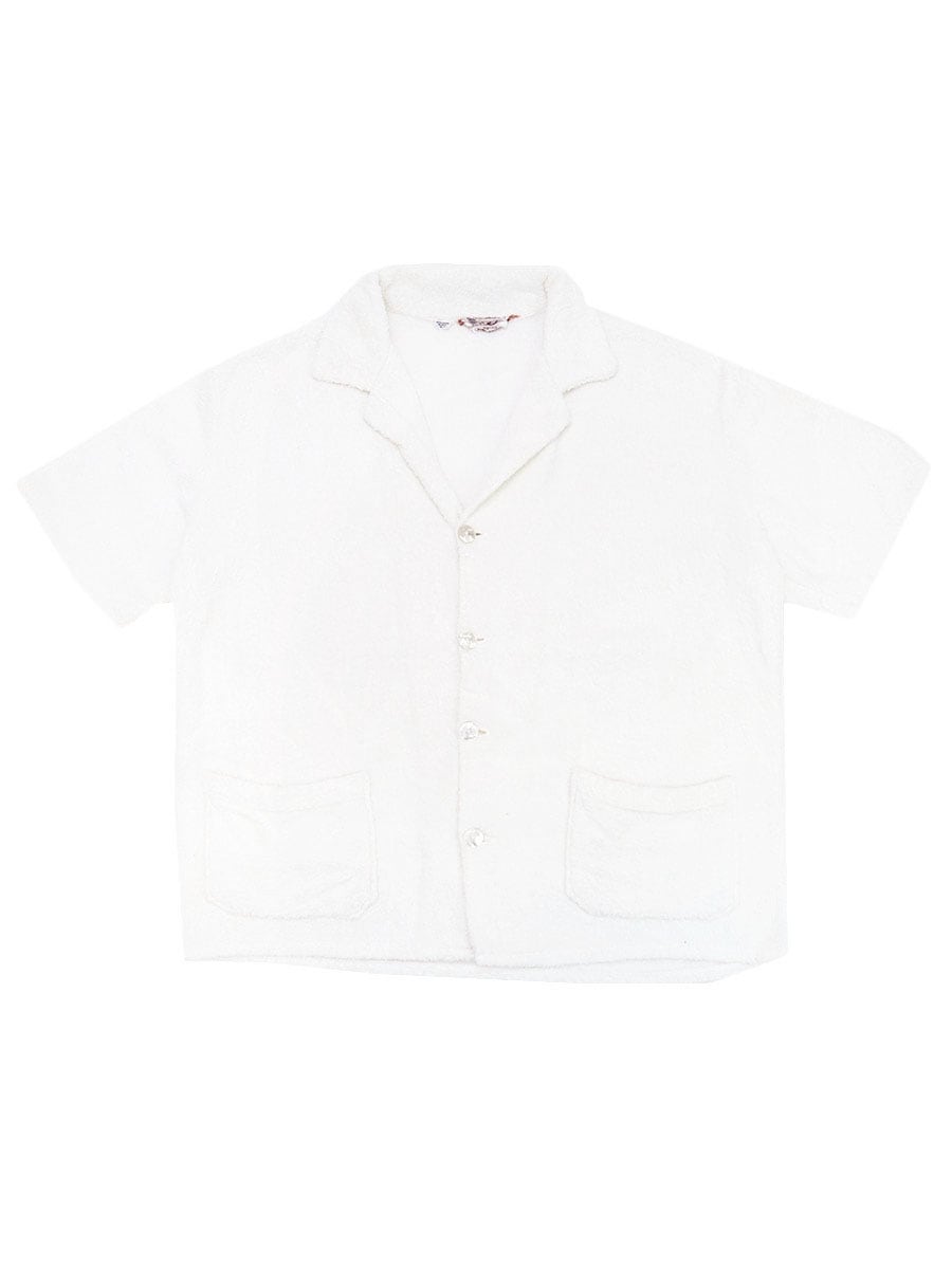 50's～ Ross Sutherland パイルビーチシャツ ホワイト 表記(L)