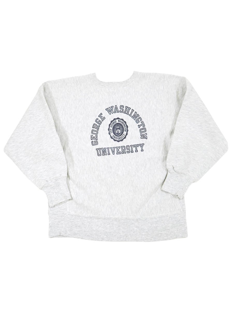 80's プリントタグ チャンピオンRW ''GEORGE WASHINGTON UNIVERSITY'' 染み込み 表記(L)