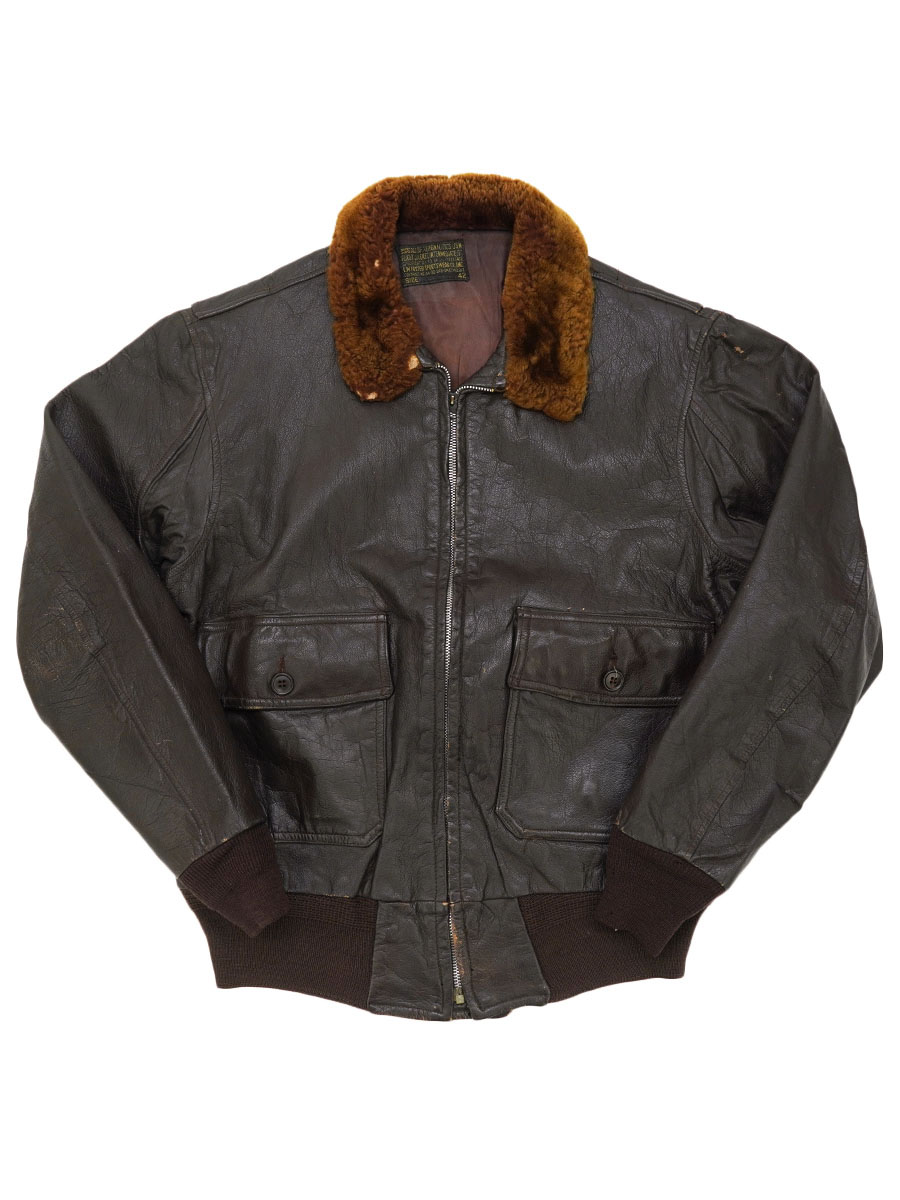 Ｇ-1 フライトジャケット 米軍実物 50年代MIL−J 7823（AER ） 50's U.S.NAVY G-1 MIL-J-7823(AER) L.W.FOSTERSPORTSWEAR CO
