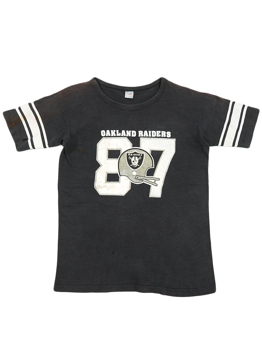 80's トリコタグ チャンピオン ''OAKULAND RAIDERS'' 100%コットンTシャツ 表記(XL)