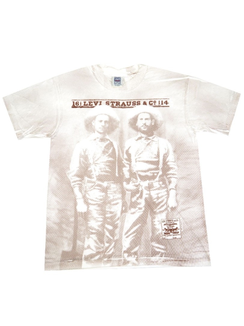 90's LEVI'S SHIRTS ''LEVI STRAUSS&CO.'' デカプリント Tシャツ 表記(M) USA製