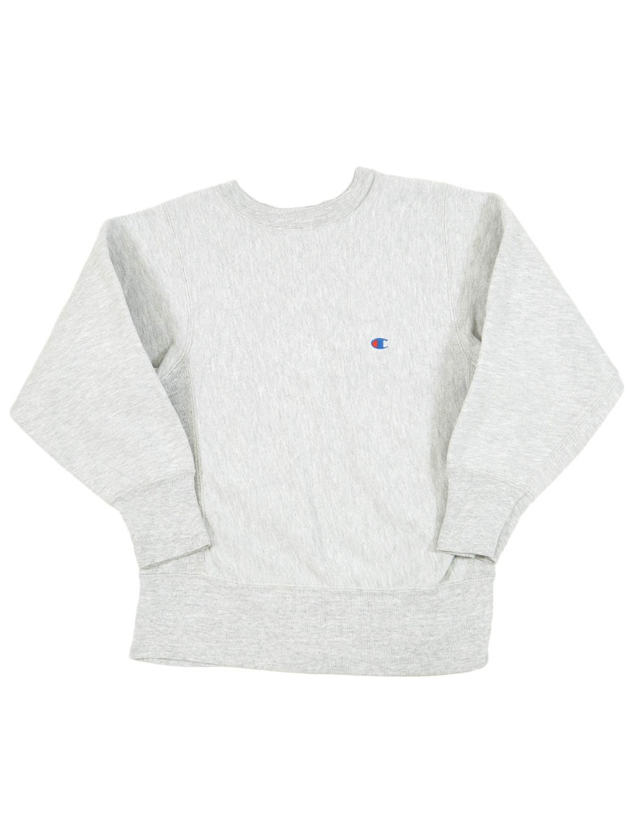 80's プリントタグ チャンピオンRW 無地 グレー 表記(S)