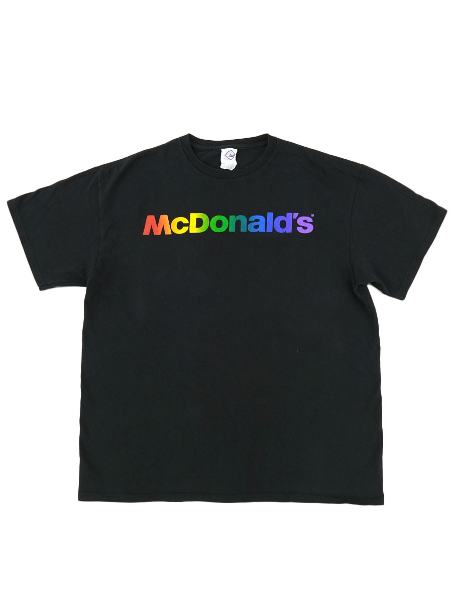 DELTA ''McDonald's'' レイボーロゴ Tシャツ 表記(L) 