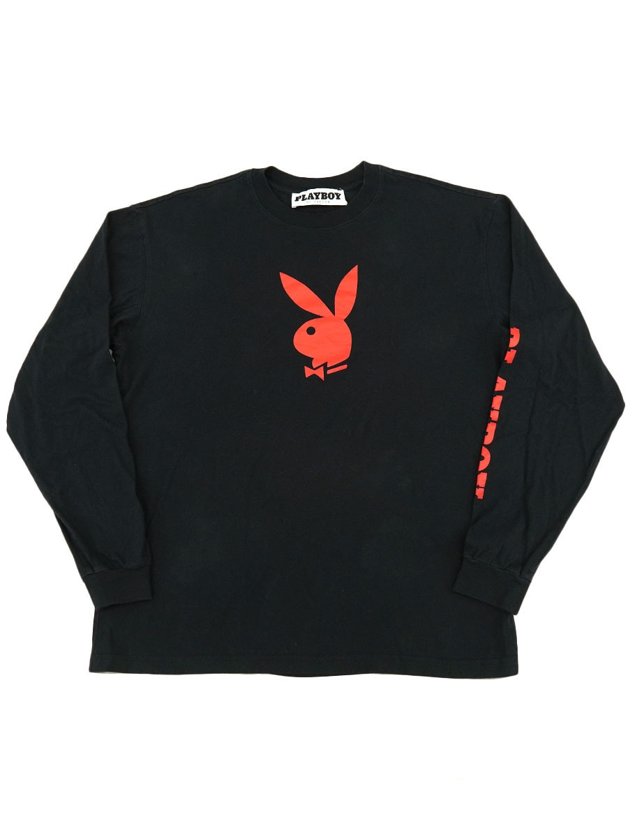 PLAYBOY by PACSUN 袖ロゴ入り ロングスリーブTシャツ 表記(L) 
