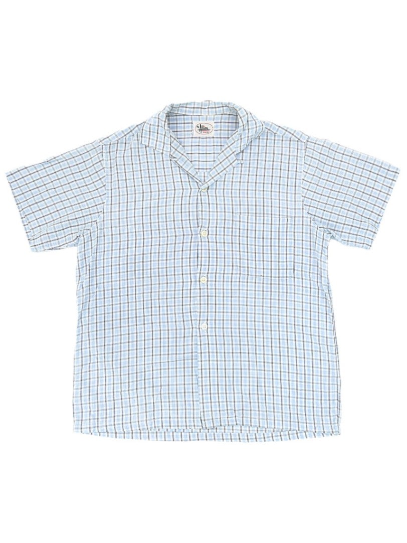 50's～ the Allison 好配色チェック オープンカラー S/S シャツ 表記(M)