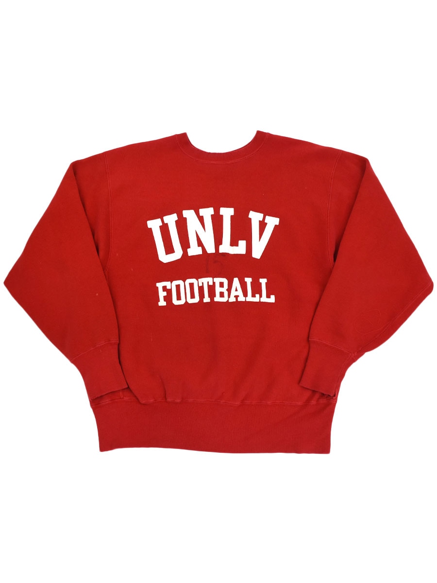 70's 単色タグ チャンピオンRW ''UNLV FOOTBALL'' レッド 表記(XL)